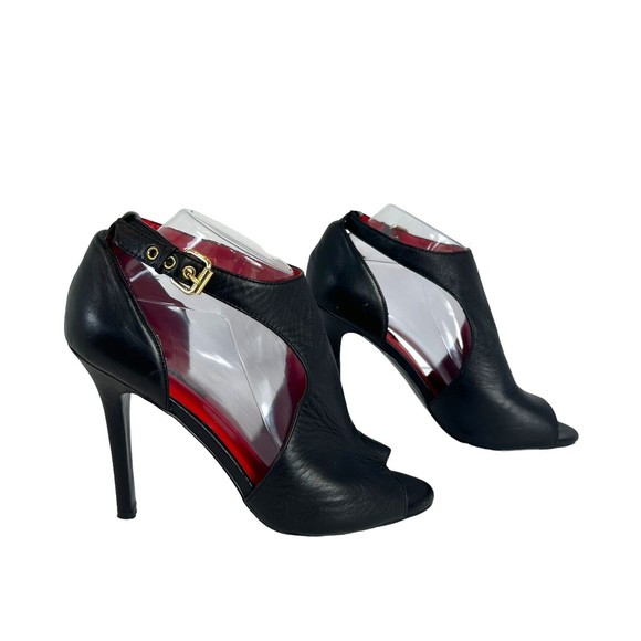 CHARLES JOURDAN Paris Black Petunia Peep Toe‎ D’orsay Sandal Sz 9 - Picture 4 of 7